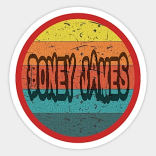 retro Boney James Sticker